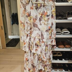 Zimmermann Multicolor Floral Long Sleeve Dress